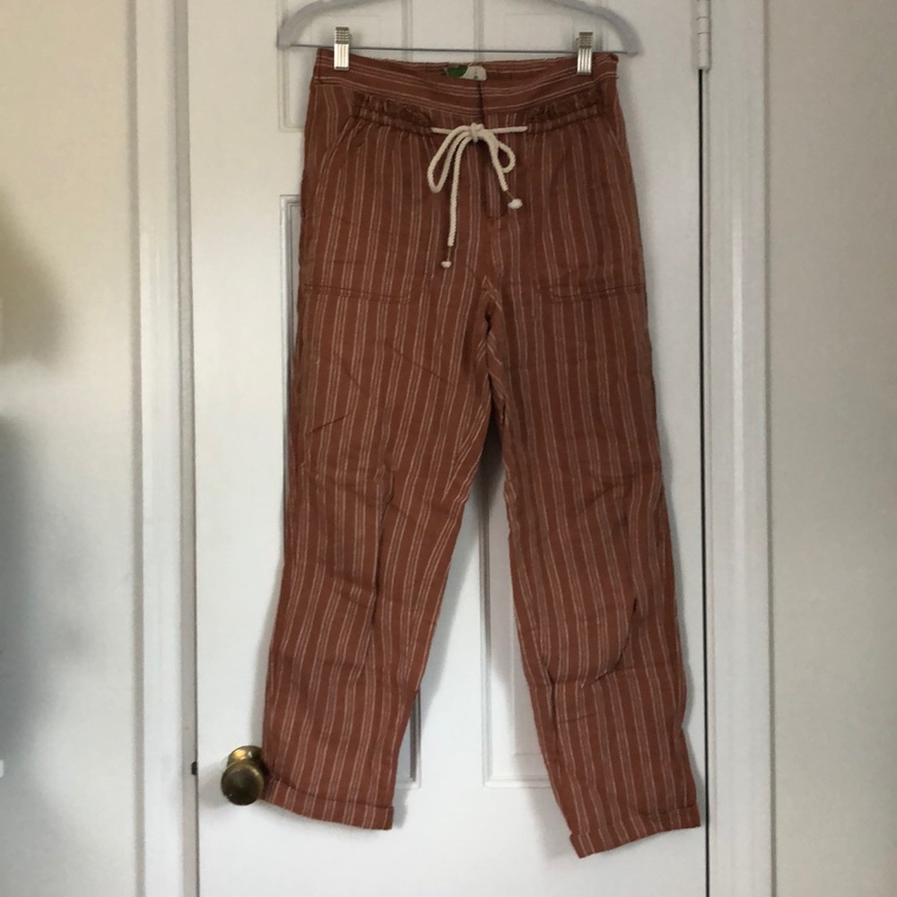 Anthropologie Linen Joggers